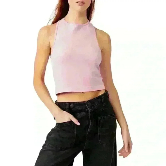 Free People Intimately Hayley Purple Racerback Cropped Tank Top Size XS/Small - Picture 1 of 7